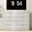 Fluted Dresser For Bedroom With 8 Drawers, 55" Wide White Modern Chest Of Drawers With Metal Handle-1639596583