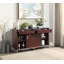 Buffet avec tablettes et tiroirs de rangement pour bouteilles de vin