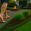 Harbour Housewares Plastic Lawn Edging Kit 100m x 4cm with 400 Pegs & Mallet-102505175