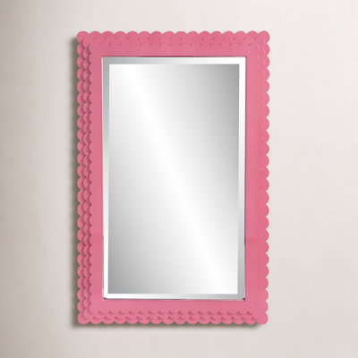 Pastel Scallop Mirror Blue