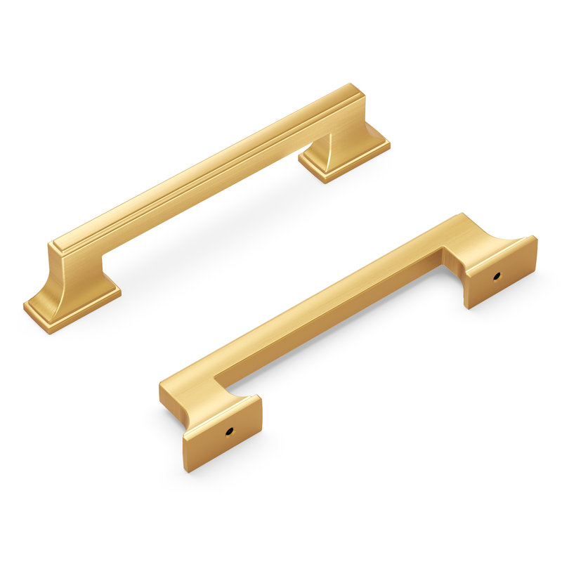 Brownstone Collection Handle Pull - Cabinet Pull - Transitional Hardware for Drawers & Cabinets, Brushed Golden Brass