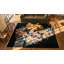 Exciting Colorful Floral Design Black Antique Chinese Art Deco Rug