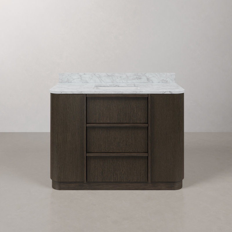 Water Creation Oxford 48" In. Single Sink Mid-Century Style Bathroom Vanity, 48"