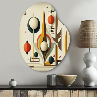 Briaca - Modern Midcentury Pear Shape Assymterical Metal Wall Art