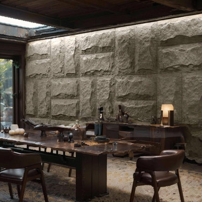 Ensemble de 4 panneaux muraux Stone Stone, 24 x 47, espace foncé