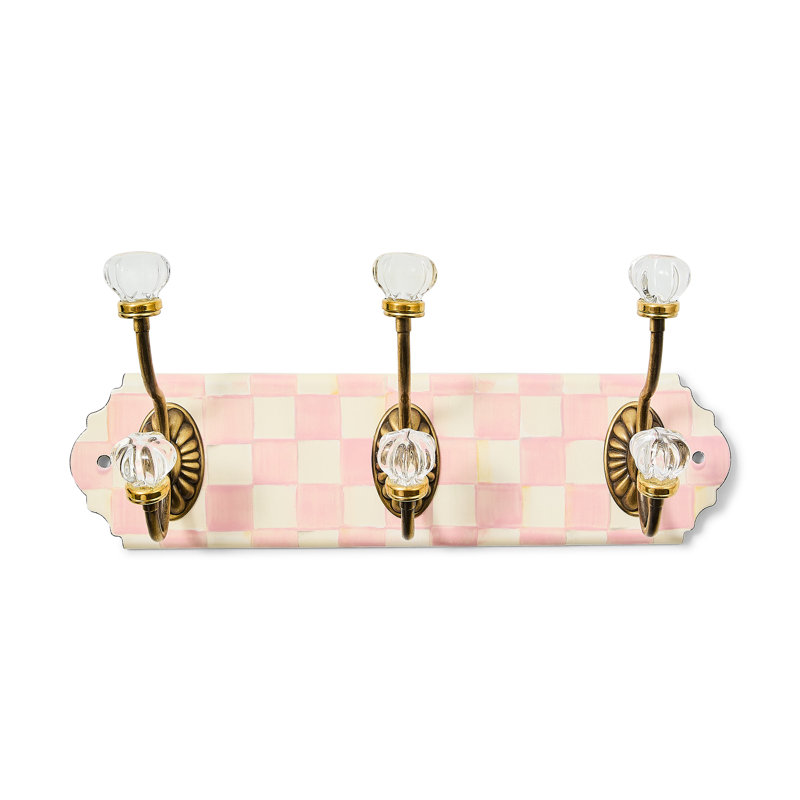 Rosy Check Triple Wall Hook