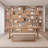 Brown Rectangular Solid Wood desk-436384965