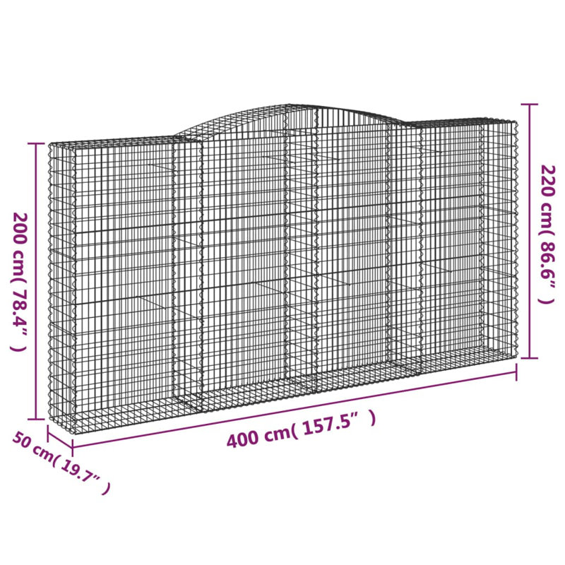 Brahn Silver, 220 cm  H  x  400 cm  W  x  50 cm D