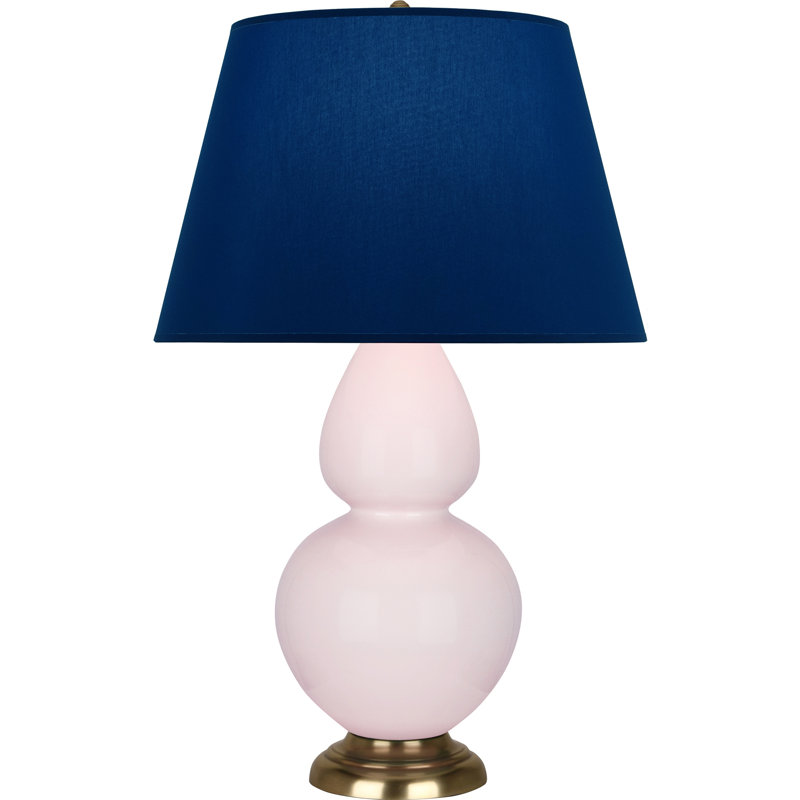 Double Gourd Table Lamp, Cobalt/Antique Silver, Tangerine/Taupe, Brass