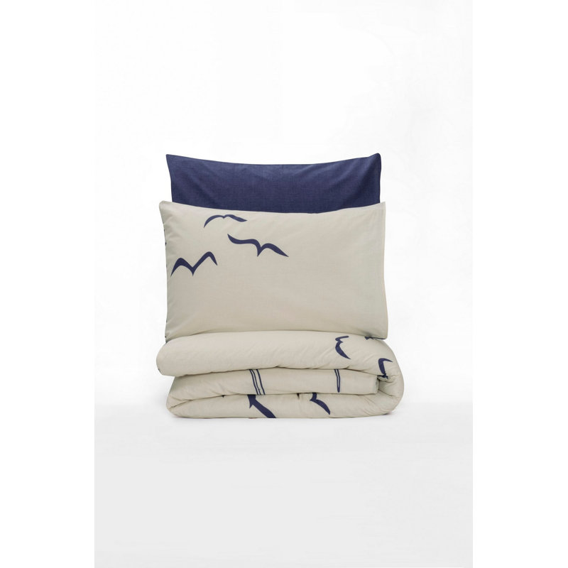 Ashtyn Cotton Blend Abstract Duvet Cover Set with Pillowcases Included, Double Duvet Cover Set + 2 Additional pieces