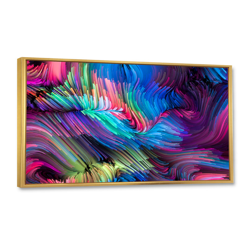 «Escape of Liquide Art», impression sur toile, H 8 po x l 12 po x P 1 po, Cadre doré
