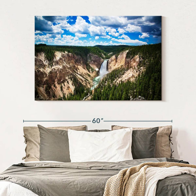 Alvord Yellowstone Lower Falls, H 34 po x l 51 po