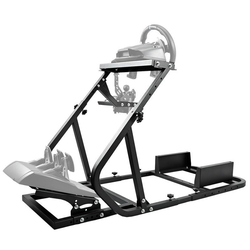 Anman Sturdy Sim Racing Frame Stand | Works with Logitech, Thrustmaster & Fanatec Steering Wheels | Reinforced Support Bar | Stand Only (No Wheel/Pedals/Gear Shifter/Seat)