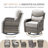 2-Pieces Outdoor Wicker Swivel Rocker Chairs With 6" Thick Cushions For Patio-640837154-640837155