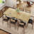 Rectangle Dining Room Table, 59.1''-78.7'' Extendable Dining Table For 6-8 Person With Hidden Storage-114286527