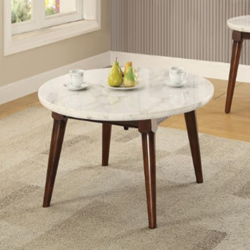 Table basse en marbre blanc Gasha