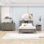 Ensemble de chambre à coucher, lit plateforme avec tête de lit, table de chevet et commode 3 pièces Kuehne-997863585-997863586