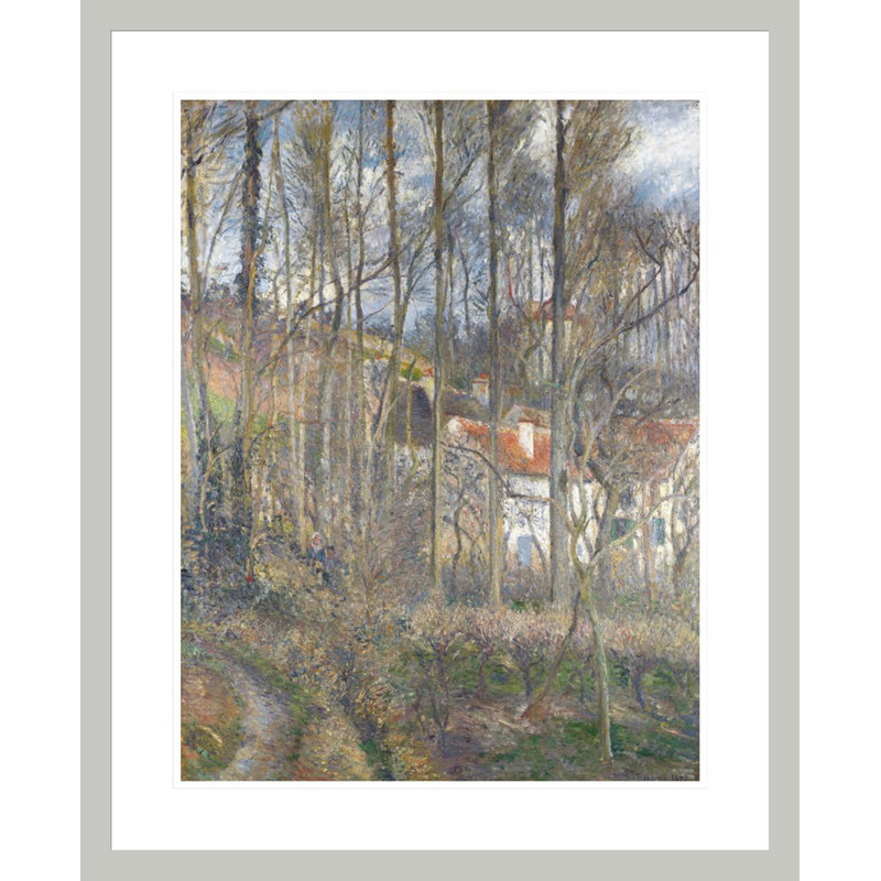Pontoise - La Cité des Boeufs et l'Ermitage par Camille Pissarro - Impression Giclée encadrée, 28.78" H x 23.5" W