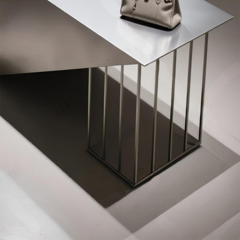 Table de présentation géométrique en acier inoxydable, H 29,53 po x l 47,24 po x P 23,62 po