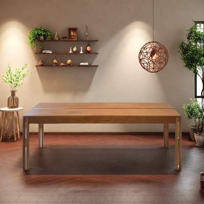 Minimalist Red Oak Dining Table.