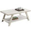 Table basse moderne de style blanc - Plateau en placage de bois franc et rangement supplémentaire en option de couleur-1256331852