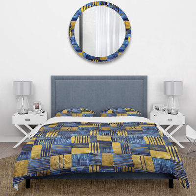 Ensemble de housse de couette Blue Gold