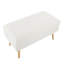 Banc en bois naturel et tissu crème