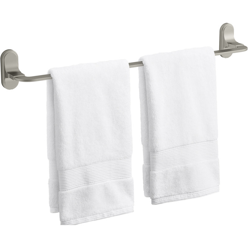 Barre à serviettes industrielle 18 po, Nickel brossé éclatant, L 18 po
