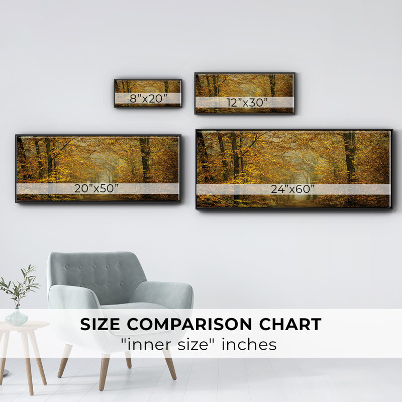 Soon Fall Leaves- Framed Canvas, 20" H x 50" W