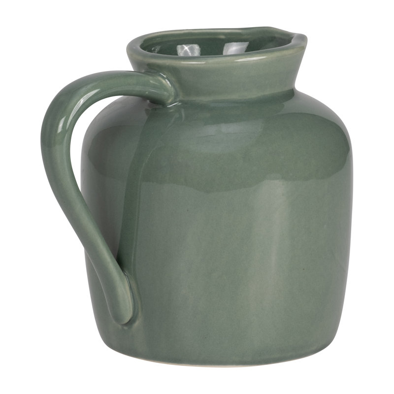  Vase pichet en céramique, Gris, H 5 po x l 6 po x P 4 po