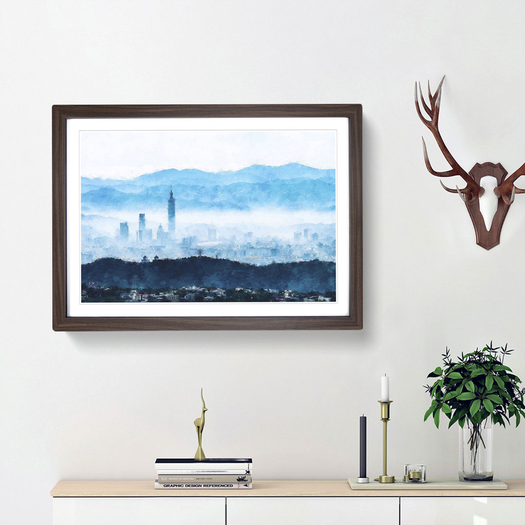 Taipei City in Taiwan - Picture Frame Painting Print