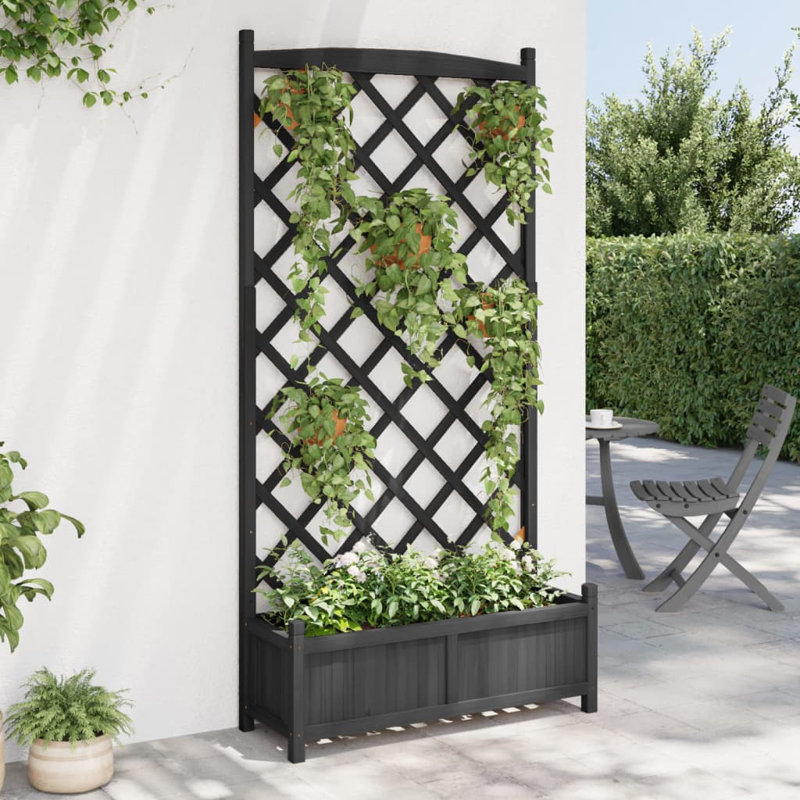 Lonne Planter Box, Dark Grey, 180cm H x 90cm W x 35cm D