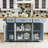 54Inch Large Kitchen Island With Rubber Wood Drop Leaf-1688995717