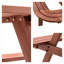 Table de pique-nique brune avec bancs pour 14 à 16 personnes, table rectangulaire d'extérieur en bois de près de 8 pieds de long pour patio, jardin, cour arrière, grand ensemble de salle à manger extérieur avec trou pour parasol