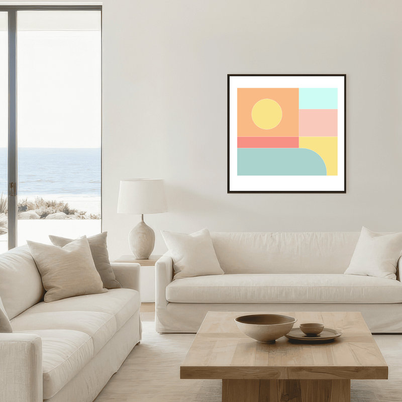 A Summer's Day Print by Stefanie Bales, Framed Canvas, 20" H x 20" W x 2.375" D, Black