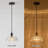 1-light Ribbed Clear Textured Glass Dome Pendant Light-834257349