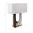 22X17" 2-Tone Marble Open Cut-Out Lamp, White/Beige