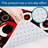 Black Abstract Circle Pattern, 2 Pcs Non Slip Kitchen Mats