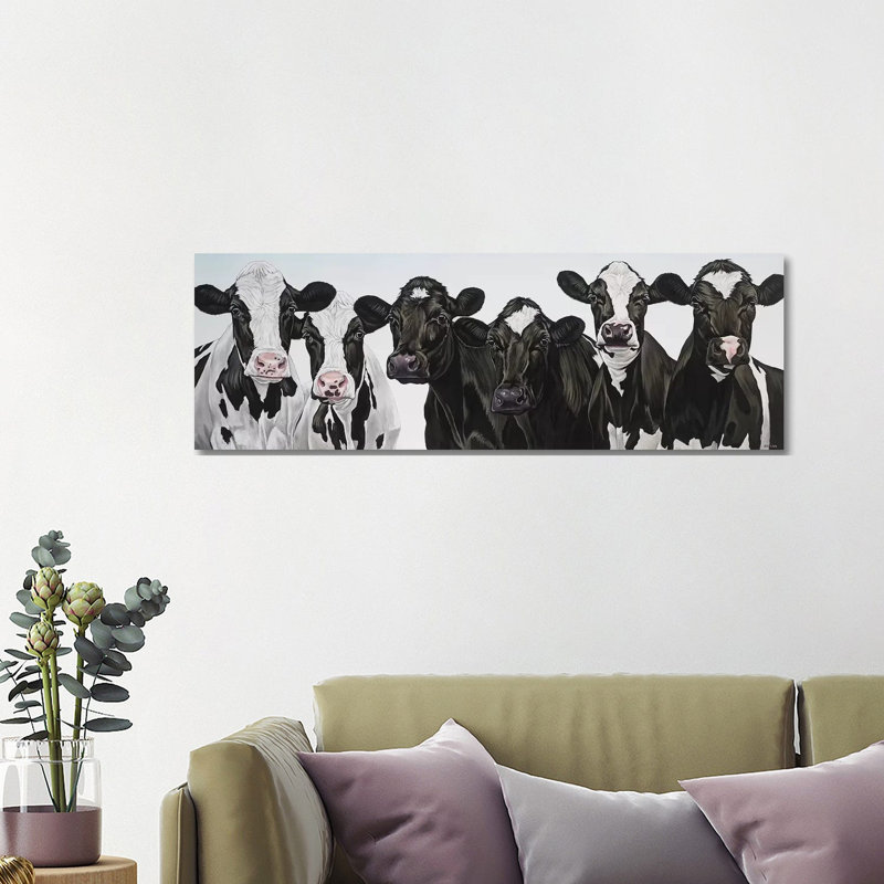 Herd Of Cows by Clara Bastian - Panoramic Print on Canvas, No Frame, 121.92 cm H x 40.64 cm W x 1.91 cm D