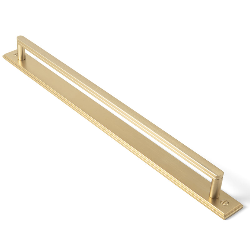 Ensemble de poignées robustes pour barre avec panneau (G015), 5", Bronze champagne