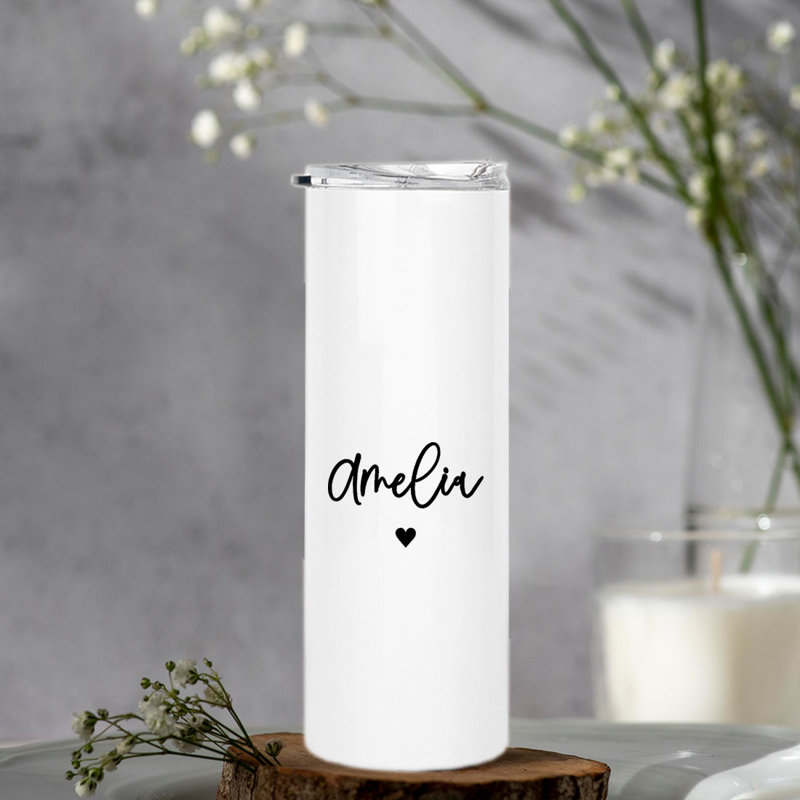 Gobelet de voyage en acier inoxydable à double paroi 20 oz avec paille Custom Bridesmaids