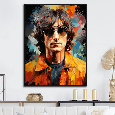 Jaune Popart Lennon Portrait - Portrait Wall Art Living Room_105795