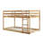 Solid Rubber Wood Twin over Twin Loft Bed with Ladder – Sturdy Twin Bed Platforms for Kids & Teens,Natural-978012338