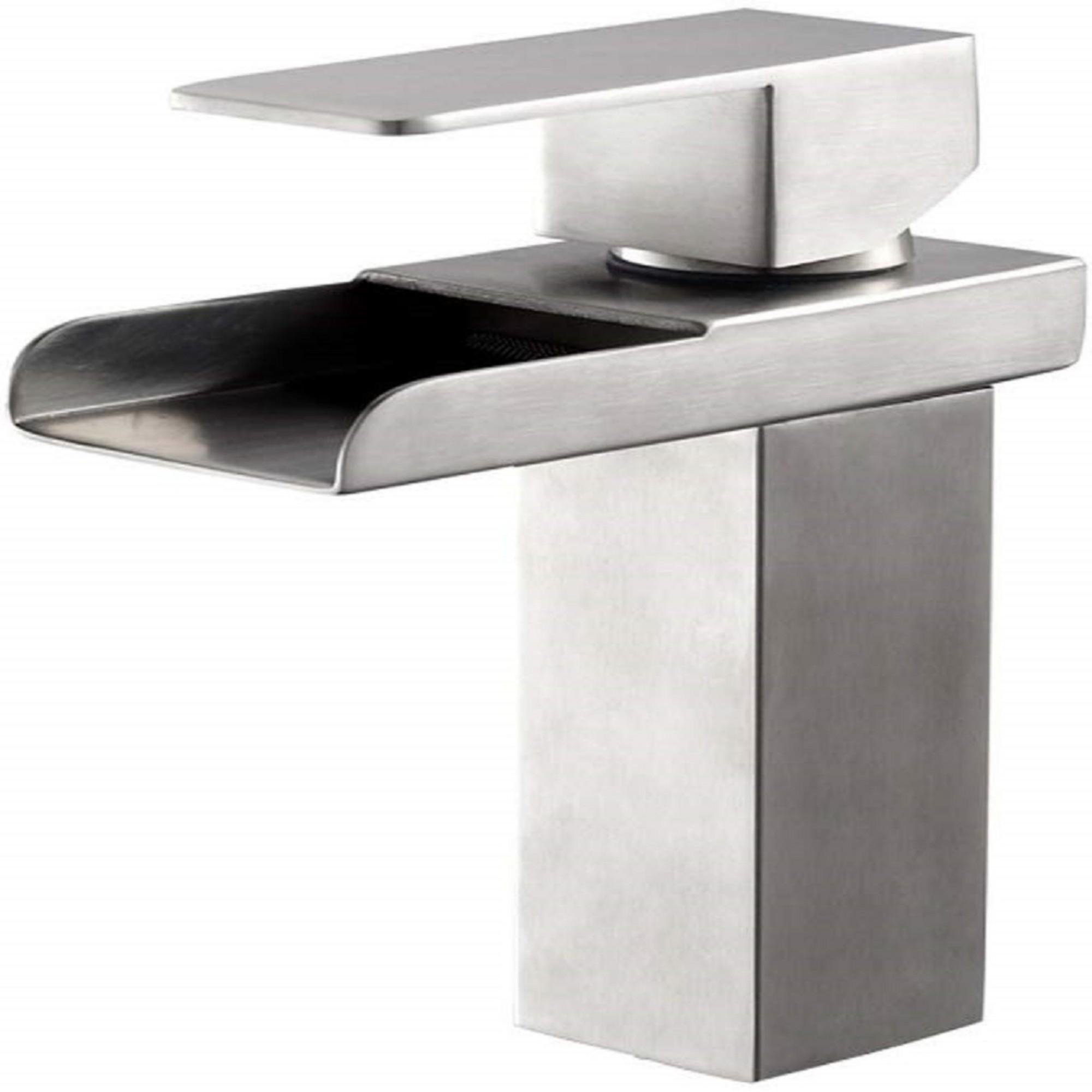 4CASA INTERNATIONAL Single Handle Stainless Steel Bathroom Sink Faucet ...
