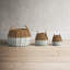 Gusman Handmade Coastal Seagrass Basket With Handles - Set of 3