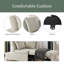 Fauteuil convertible convertible avec dossier et fauteuil inclinable avec canapé-lit et roulettes, tissu en lin moderne pour le salon pour les espaces restreints-1184703486
