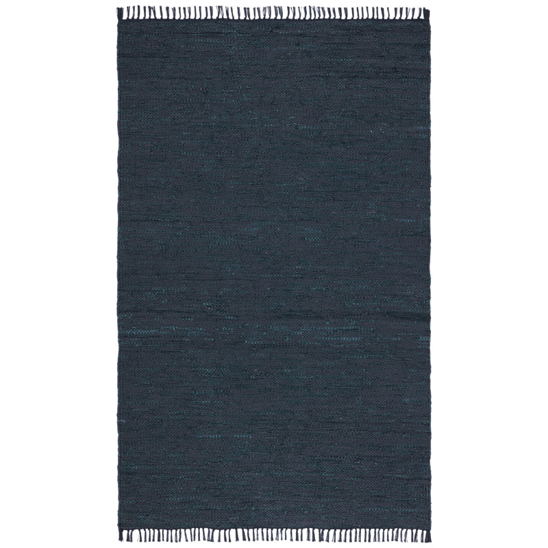 Elle Handmade Flatweave Black Area Rug, Rectangle 3' x 5'