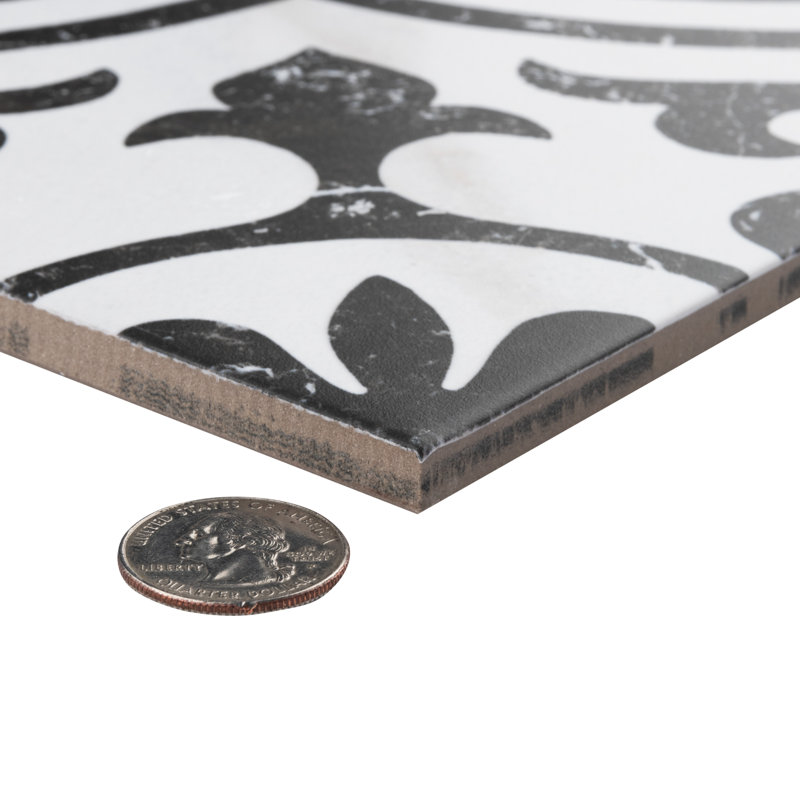 Merzoni 18" x 18" Porcelain Patterned Wall & Floor Tile