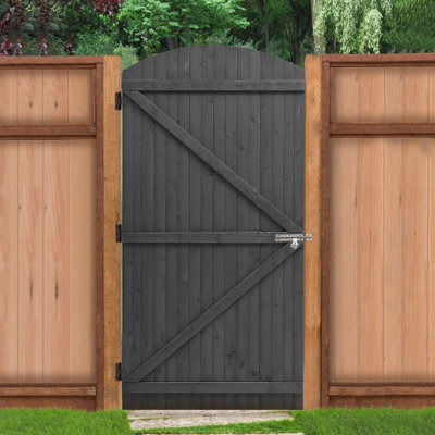 210 cm H x 105 cm W Solid Wood Gate Fencing