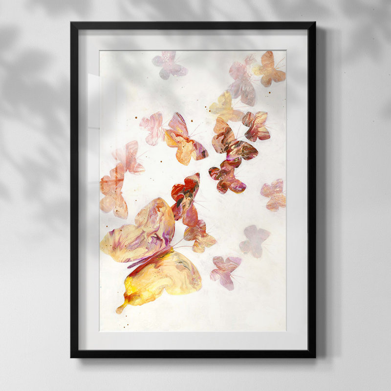«Red Ochre», reproduction encadrée IV, Blanc, Papier avec cadre noir